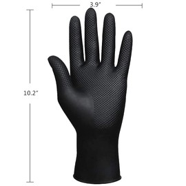 VOVOH 2Pcs Hair Dye Gloves, Black Reusable Rubber Gloves, Professional Hair Coloring Accessories for Hair Salon Dyeing(Size:S)