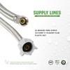 HIGHCRAFT 12 Inch Flexible Toilet Water Supply Line Braided Stainless