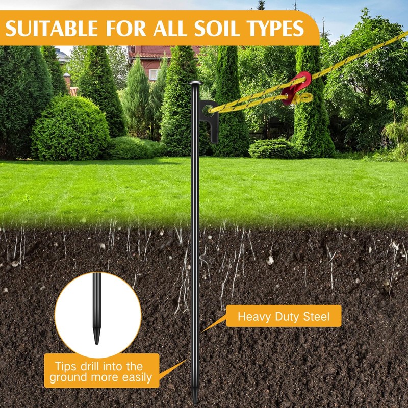 Sintuff 36 Pcs Heavy Duty Tree Stake Kits Stake and
