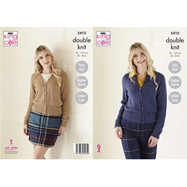 King Cole 5412 Knitting Pattern Womens Cardigans in Baby Alpaca DK