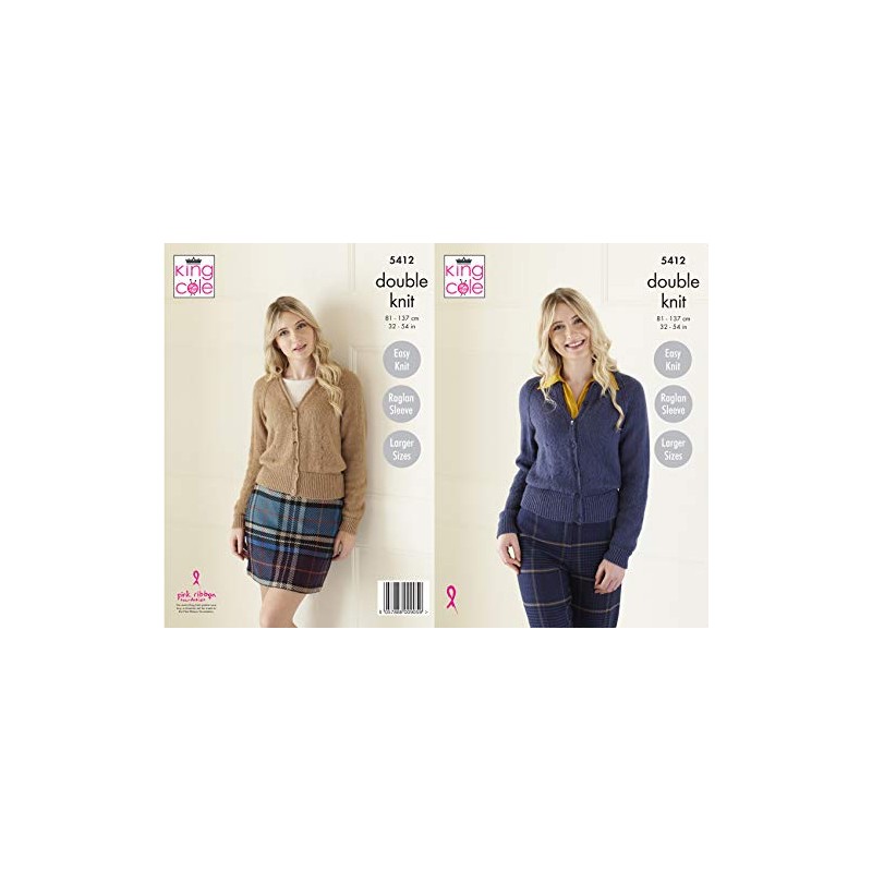 King Cole 5412 Knitting Pattern Womens Cardigans in Baby Alpaca