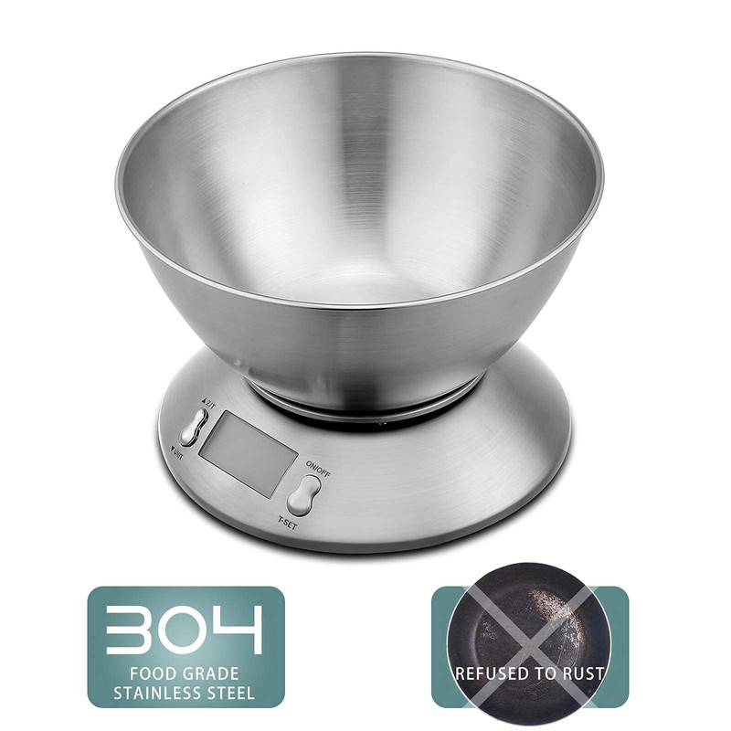 Electronic Kitchen Scales, Uten Kitchen Digital Scale with Detachable Stainless