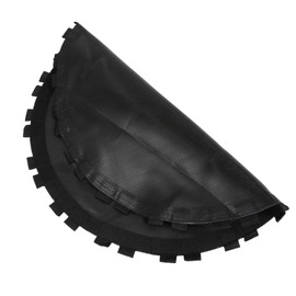 WOONEKY 1Pc Black Trampoline Replacement Jumping Mat Round Frame with Ring Hooks Durable UV Resistant Cloth for Outdoor Fun Easy Installation Breathable Design for Enhanced Bounce