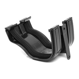 Polypipe ROG02B Black Ogee Extra Capacity Gutter Union/Joiner ROG02b Black 130 x 70mm