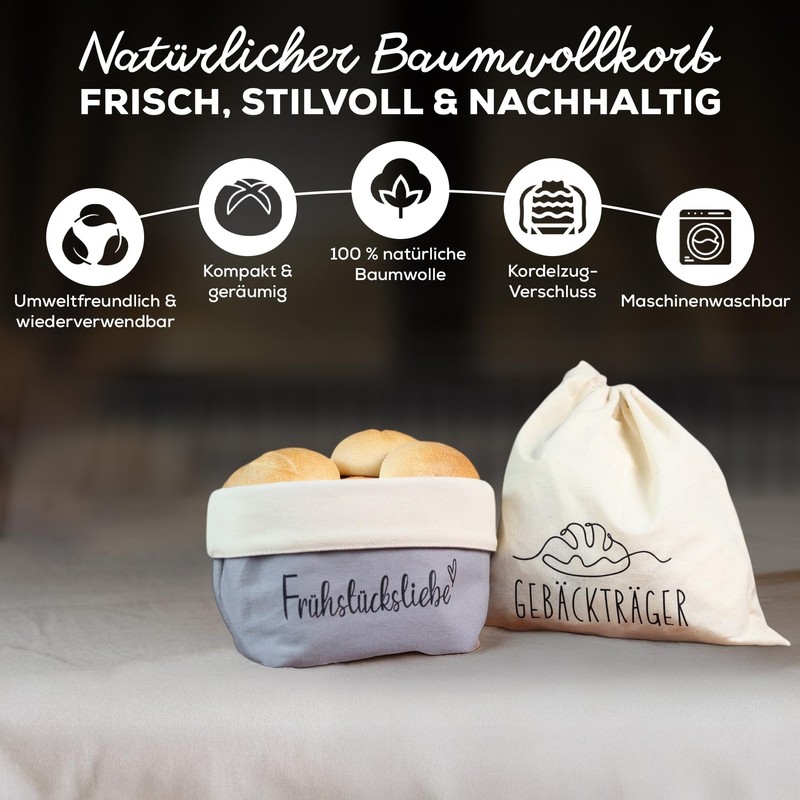 COZYINT modern bread basket made of fabric | bread bag