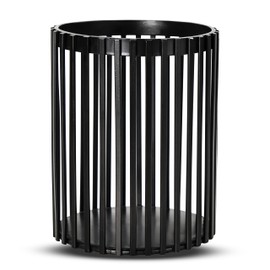 MONOSUGO Black Pen Holder for Desk, Metal Pen Caddy Pencil Cup, Cute Makeup Brushes Cup, Desktop Makeup Brush Holder, Metal Desk Organizers and Accessories, Office Accessories Aesthetic