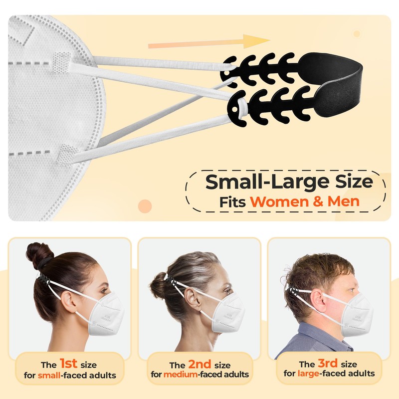 KN95 Face Mask Disposable Adults - 100 Pack Adjustable KN95
