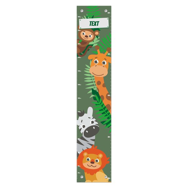 Customized Childrens Bedroom Decor Cute Jungle Animal Friends Growth Chart