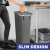 Plexon 23-Gallon Trash Can– Tall, Narrow Rectangular Garbage Bin for