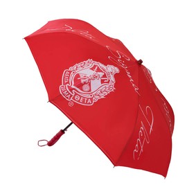 Delta Sigma Theta Sorority Upside Down Inverted Dual Layer Red Umbrella