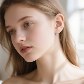 925 Sterling Silver Star of David Earrings Hoop Leverback Earrings for Women Jewish Jewelry Gifts