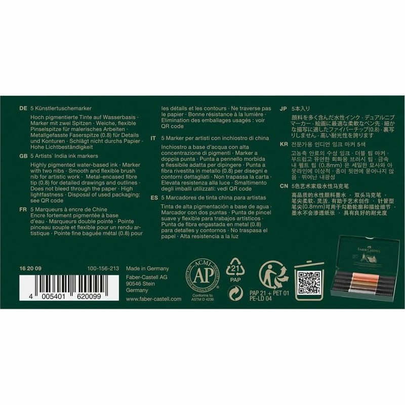 Faber-Castell PAP Dual Marker 5x Portrait Ink Pen