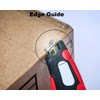 Modern Box Cutter, Extra Tape Cutter at Back, Dual Side