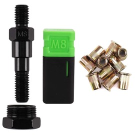 Amjoy Rivet Nut Tool Mandrel M8 and 10 Rivet Nuts, Rivet Tool Set Spare Part, Nutsert Tool Accessories Set Compatible with RZX/Astro Rivetersle RZX/Astro Riveters