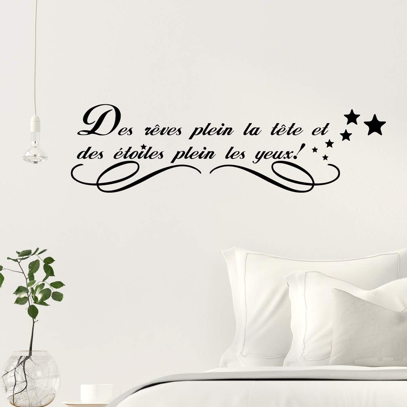 Wall Sticker Quote Black | Wall Decoration | Waterproof/Removable –