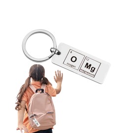 BNREOZA 1 x Funny Chemical Element Keychain, Creative Periodic Table of Chemical Elements Character Words Quotes Keychain, Women Men Girls Key Chain