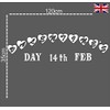 Valantines Day Large Window Sticker Removable 14 Pieces Kit Vinyl