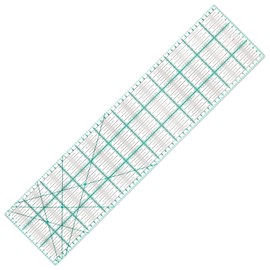 MANUFORE Quilting Ruler 15 x 60cm Sewing Acrylic Ruler Anti-Slip Metric Ruler DIY Quilting Tools with Clear Printed Lines for Precise Cutting