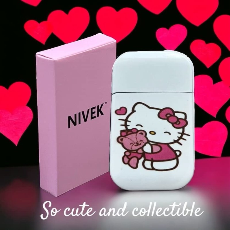 NIVEK Kulomi Lighter Kitty KT Torch Lighter Pink Flame Pocket