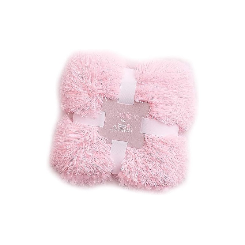 Bizzi Growin Koochicoo Blanket for Girls, Blush Pink