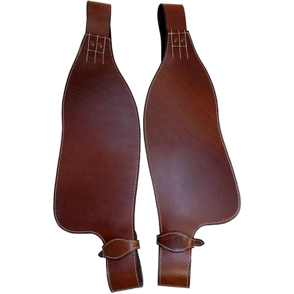 Showman Smooth Leather Replacement Fenders Pair (Medium Oil)
