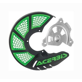 Acerbis X-Brake Vented Front Disc Cover with Mounting Kit Black/Green