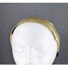 Gold faux leather fabric headband super extra wide hair band