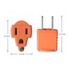 3-Prong to 2-Prong Grounding Converter Adapter Plug for Wall Outlet,