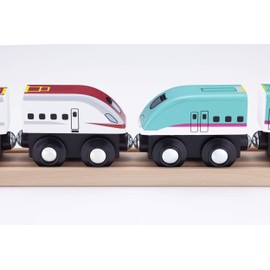 moku TRAIN E5 Series Shinkansen [Hayabusa/Kagayaki/Doctor Yellow/Komachi/Nozomi (N700S) 3-Car Set] Set of 5 Moktrain