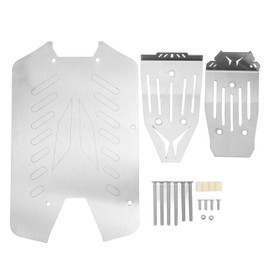 RC Skid Plate Stainless Steel RC Chassis Armor Guard for Big Rock 1/10 RC Cars Silver Outdoor