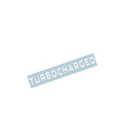 TURBOCHARGED Decal Sticker Graphic Turbo Exterior Window Windshield Body (10" X 1")