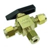HongBoW Hardware Brass Instrument 3 Way Ball Valve L Port