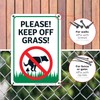 Please Keep Off Grass Sign, 10x7 Inches, Rust Free .040