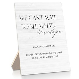 Nrleey Photo Guest Book Sign - Wedding Signs for Reception, Guest Book Signs, 5x7inch
