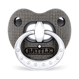 Battle Sports Binky Oxygen Football Mouthguard - Detachable Strap, Maximum Breathability, Works with Braces & No Boiling Required - Black Diamond