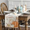 Artoid Mode Pumpkins Flowers Leaves Autumn Table Runner Seasonal Kitchen