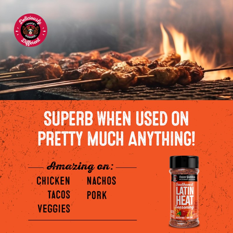 Sauce Goddess - Southwest Latin Heat Shaker - Mexican Rub,