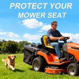 BeadChica Large Universal Lawn Mower Tractor Seat Cover,Riding Mower Seat Cover, LP92334,18" 600D Fabric