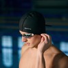WATERTIMEスイムキャップ大人用ユニシスシリコンコーティングヘアケア高保湿快適伸縮プール紫外線カット (紫)