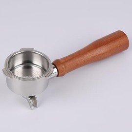 51mm Portafilter with 2 Spouts Compatible For CASABREWS CM5418, 3700Essential, Mr. Coffee Espresso and Cappuccino Machine, Wirsh Espresso | Wooden Handle