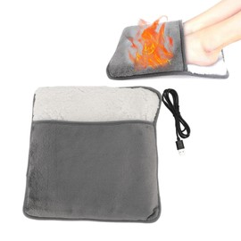 ZJchao Foot Heater, USB Plug Electric Heated Portable Foot Warmer with Washable Cover, Constant Temperature for Home Travel