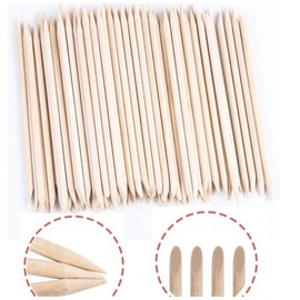 Palitos De Naranjo Para Remover la Cutícula de las Uñas 100 Piezas, Manicura y Pedidcura