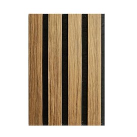 DecorAndDecor Acoustic Slat Wood Wall Panel and Ceiling Panelling Decorative 3D MDF 16cmx24cm - Walnut