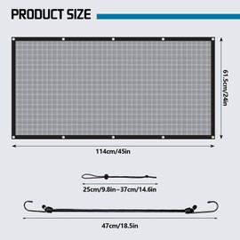 Dog Net Car, Dog Net Barrier, Adjustable Car Net with Hook and Rope Adjustment, Dog Back Seat Barrier, Dog Net Safety Net, Pet Barrier, Back Seat Mesh for Most Cars (115 x 62 cm)