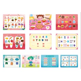 Busy Books for Toddlers 3-5,dot Board for Toddlers Ages 3 and Up - Sensory Toys for Autism Kids 5-7- Autism Sensory - Kindergarten Educational Toys, Ages 3-4 4-8 5-7 (Kitchen)