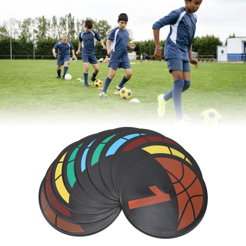 Flat Cones Spot Markers Numbered Floor Spot Markers Set Soccer