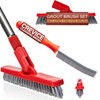 Grout Brush with Long Handle & Hard Bristle Crevice Cleaning