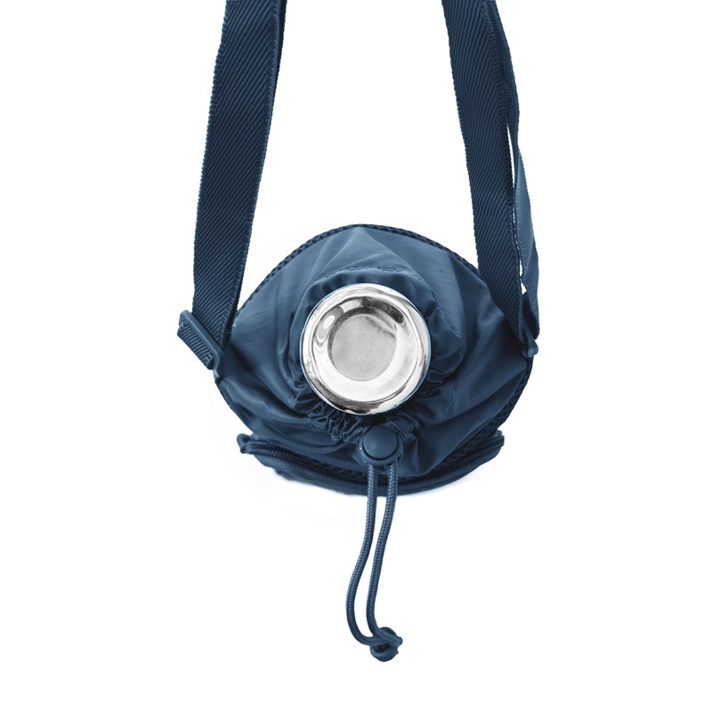 Travelon Unisex's Insulated Water Bottle Tote Crossbody, Navy, One Size