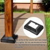 sourcing map 24Pcs Post Base Cover, 4.5"x3.25" (Internal Size 1.5"x2.5")