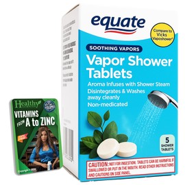 Equate Vapor Shower Tablets - 5 Shower Tablets and Vital Volumes Tips Card